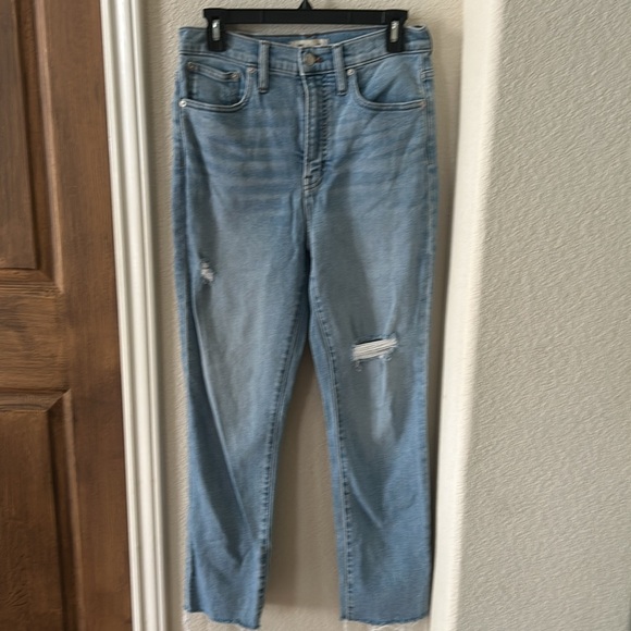 Madewell The Perfect Vintage Jeans Light Wash 27 Distressed Stretch - Picture 9 of 11